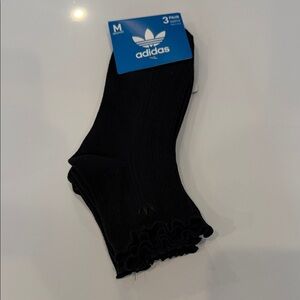 adidas Black Ribbed Crew Socks - 3 Pack